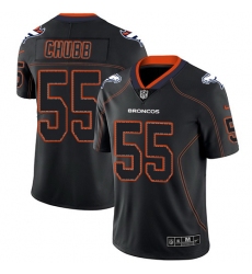 Nike Broncos #55 Bradley Chubb Lights Out Black Mens Stitched NFL Limited Rush Jersey