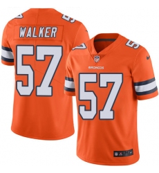 Nike Broncos #57 Demarcus Walker Orange Mens Stitched NFL Limited Rush Jersey