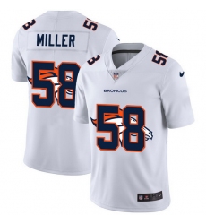Nike Broncos 58 Von Miller White Shadow Logo Limited Jersey