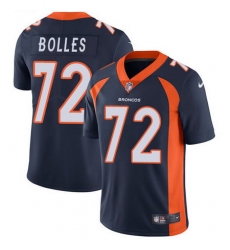 Nike Broncos #72 Garett Bolles Navy Blue Alternate Mens Stitched NFL Vapor Untouchable Limited Jersey
