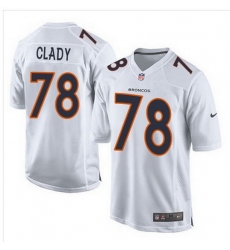 Nike Broncos #78 Ryan Clady White Mens Stitched NFL Game Event Jersey