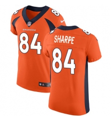 Nike Broncos #84 Shannon Sharpe Orange Team Color Mens Stitched NFL Vapor Untouchable Elite Jersey