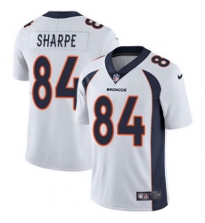 Nike Broncos #84 Shannon Sharpe White Mens Stitched NFL Vapor Untouchable Limited Jersey