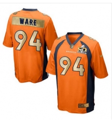 Nike Broncos #94 DeMarcus Ware Orange Team Color Mens Stitched NFL Game Super Bowl 50 Collection Jersey