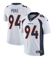 Nike Broncos #94 Domata Peko White Mens Stitched NFL Vapor Untouchable Limited Jersey