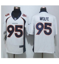 Nike Broncos #95 Derek Wolfe White Mens Stitched NFL New Limited Jersey