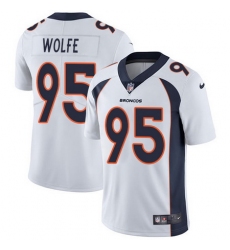 Nike Broncos #95 Derek Wolfe White Mens Stitched NFL Vapor Untouchable Limited Jersey