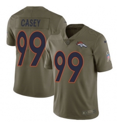 Nike Broncos 99 Jurrell Casey Olive Men Stitched NFL Limited 2017 Salute To Service Jersey