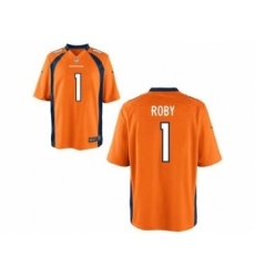 Nike Denver Broncos 1 Bradley Roby Orange Game NFL Jersey