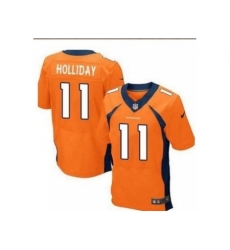 Nike Denver Broncos 11 Trindon Holliday Orange Elite NFL Jersey