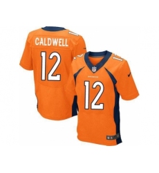 Nike Denver Broncos 12 Andre Caldwell Orange Elite NFL Jersey