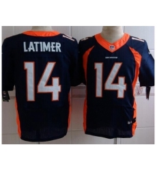 Nike Denver Broncos 14 Cody Latimer Blue Elite NFL Jersey