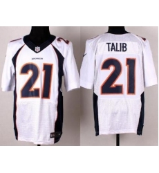Nike Denver Broncos 21 Aqib Talib White Elite NFL Jersey