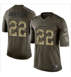 Nike Denver Broncos #22 C J  Anderson Green Men 27s Stitched NFL Limited Salute To Service Jersey