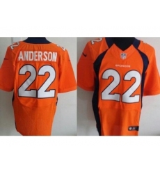Nike Denver Broncos 22 C.J. Anderson Orange Elite NFL Jersey