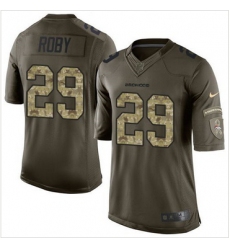 Nike Denver Broncos #29 Bradley Roby Green Men 27s Stitched NFL Limited Salute To Service Jersey