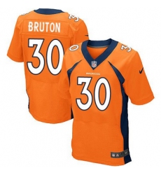 Nike Denver Broncos #30 David Bruton Orange Team Color Mens Stitched NFL New Elite Jersey