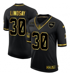 Nike Denver Broncos 30 Phillip Lindsay Black Gold 2020 Salute To Service Limited Jersey