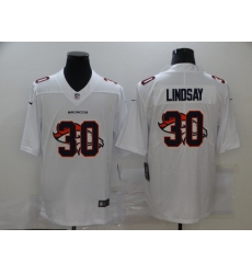 Nike Denver Broncos 30 Phillip Lindsay White Shadow Logo Limited Jersey