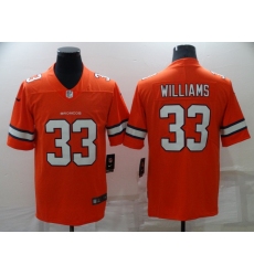 Nike Denver Broncos 33 Javonte Williams Orange Color Rush Limited Jersey