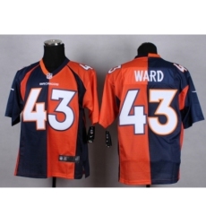 Nike Denver Broncos 43 T.J. Ward blue-orange Elite Splite NFL Jersey