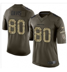 Nike Denver Broncos #80 Vernon Davis Green Men 27s Stitched NFL Limited Salute To Service Jersey