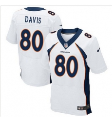 Nike Denver Broncos #80 Vernon Davis White Men 27s Stitched NFL New Elite Jersey