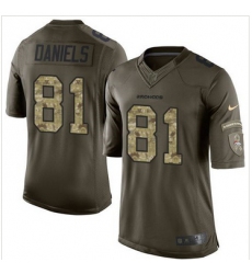 Nike Denver Broncos #81 Owen Daniels Green Men 27s Stitched NFL Limited Salute To Service Jersey