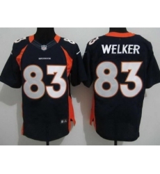 Nike Denver Broncos 83 Wes Welker Blue Elite NFL Jersey