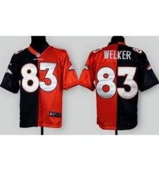Nike Denver Broncos 83 Wes Welker Orange-Blue Elite Split NFL Jersey