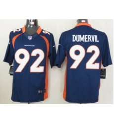 Nike Denver Broncos 92 Elvis Dumervil Blue Limited NFL Jersey