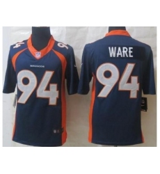 Nike Denver Broncos 94 DeMarcus Ware Blue Limited NFL Jersey