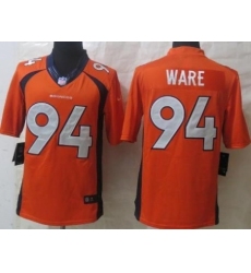 Nike Denver Broncos 94 DeMarcus Ware Orange Limited NFL Jersey