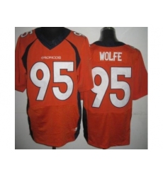 Nike Denver Broncos 95 Derek Wolfe Orange Elite NFL Jersey