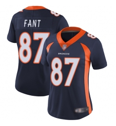 Broncos 87 Noah Fant Blue Alternate Women Stitched Football Vapor Untouchable Limited Jersey