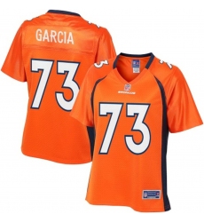Denver Broncos #73 Garcia Orange Team Color Women Stitched NFL New Elite Jersey