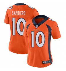 Nike Broncos #10 Emmanuel Sanders Orange Team Color Womens Stitched NFL Vapor Untouchable Limited Jersey