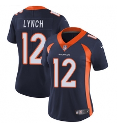 Nike Broncos #12 Paxton Lynch Blue Alternate Womens Stitched NFL Vapor Untouchable Limited Jersey
