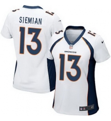 Nike Broncos #13 Trevor Siemian White Womens Stitched NFL New Elite Jersey