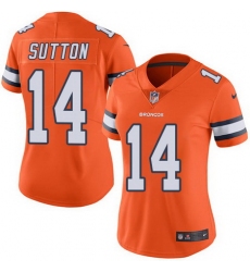 Nike Broncos #14 Courtland Sutton Orange Womens Stitched NFL Limited Rush Jersey