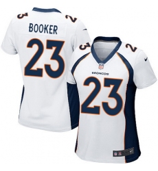 Nike Broncos #23 Devontae Booker White Womens Stitched NFL New Elite Jersey