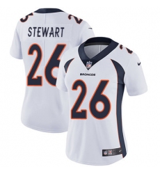 Nike Broncos #26 Darian Stewart White Womens Stitched NFL Vapor Untouchable Limited Jersey