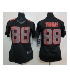 Nike Women NFL Denver Broncos #88 Demaryius Thomas Black Jerseys(Impact Limited)
