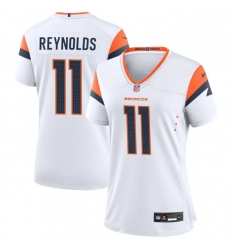 Women Denver Broncos 11 Josh Reynolds White 2024 Stitched Jersey