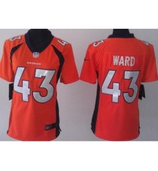 Women Nike Denver Broncos #43 T.J. Ward Orange NFL Jerseys