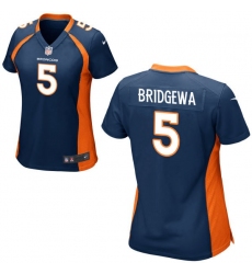 Women Nike Denver Broncos 5 Teddy Bridgewater Navy Vapor Untouchable Limited Jersey
