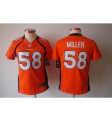 Women Nike Denver Broncos 58 Miller Orange[Women's NIKE LIMITED Jersey]
