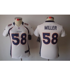 Women Nike Denver Broncos 58 Miller White[Women's NIKE LIMITED Jersey]