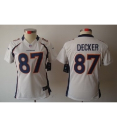Women Nike Denver Broncos 87 Decker White Color[NIKE LIMITED Jersey]