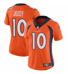 Women's Denver Broncos #10 Jerry Jeudy Orange Team Color Stitched Vapor Untouchable Limited Jersey